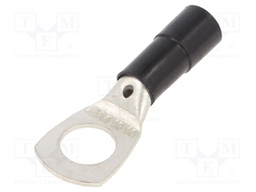 Tip: ring tube; M10; Ø: 10.5mm; 10mm2; crimped; for cable; insulated