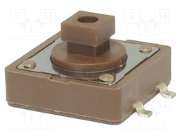 TACTILE SW, SPST, 0.05A, 12VDC, SOLDER