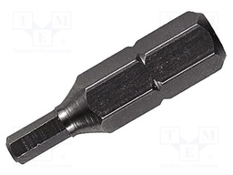 Screwdriver bit; Allen hex key; HEX 5mm; Overall len: 25mm