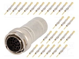 Connector: circular; Series: RT360; plug; male; crimped; for cable