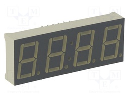 Display: LED; 7-segment; 14mm; 0.56"; No.char: 4; green; 3÷13mcd