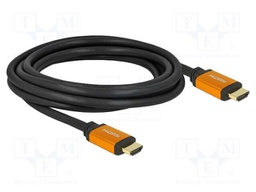 Cable; HDMI plug,both sides; HDMI 2.1; Len: 3m; black; 48Gbps