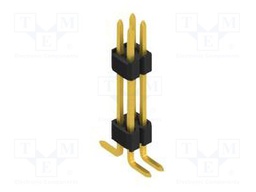 Connector: pin strips; pin header; male; PIN: 4; 1.27mm; SMT; 2x2