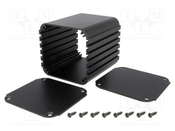 Enclosure: with panel; UTG; X: 71mm; Y: 75mm; Z: 66mm; aluminium