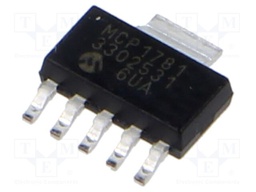 IC: voltage regulator; LDO,linear,fixed; 3.3V; 0.2A; SOT223-5; SMD