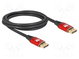 Cable; DisplayPort plug,both sides; DisplayPort 1.4; 2m; black