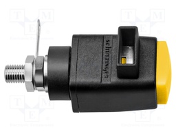 Laboratory clamp; yellow; 60VDC; 16A; Contacts: nickel; -25÷90°C