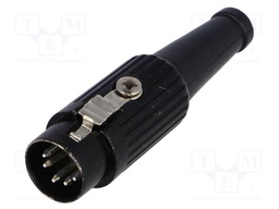 Plug; DIN; male; PIN: 5; Layout: 180°; straight; for cable; soldering