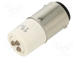Indicator: LED; BA15D; white; plastic; 130VAC; 130VDC; -20÷60°C