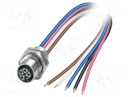Connector: M12; socket; PIN: 5; female; 63V; straight; IP65; cables