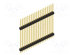 Connector: pin strips; pin header; male; PIN: 19; 2.54mm; THT; 1x19