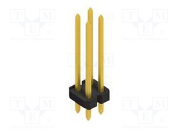 Connector: pin strips; pin header; male; PIN: 4; 2.54mm; THT; 2x2