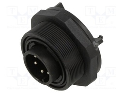 Connector: circular; socket; male; PIN: 6; 5A; 277V; IP68,IP69K