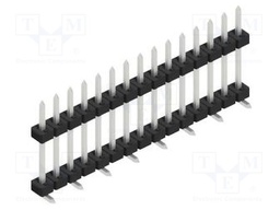 Connector: pin strips; pin header; male; PIN: 15; 2mm; SMT; 1x15