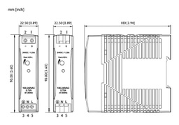 Power supply: switching; for DIN rail; 24W; 12VDC; 2A; 88÷264VAC