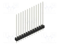 Connector: pin strips; pin header; male; PIN: 13; 2.54mm; THT; 1x13