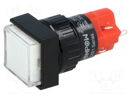 Switch: push-button; Pos: 2; SPDT; 3A/250VAC; 2A/24VDC; white; white