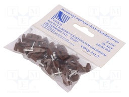 Holder; brown; Application: YDYp 3x1,5,for flat cable; 25pcs.