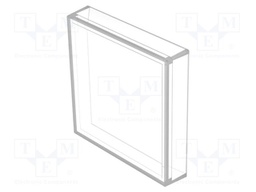 Actuator lens; OptoHiT; colourless; plastic; 24.4x24.4mm