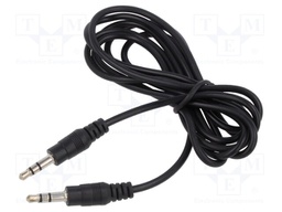 Cable; Jack 3.5mm plug,both sides; 5m; black
