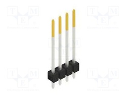 Connector: pin strips; pin header; male; PIN: 4; 2.54mm; THT; 1x4