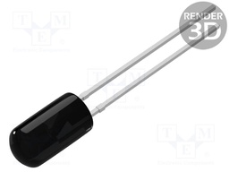 Photoresistor; 4.8mm; λp max: 940nm; 30V; Lens: black; Front: convex
