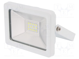 Lamp: LED flood light; 6500(typ)K; IP65; Body: white; 10W; 230VAC