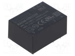 Converter: AC/DC; 4W; Uout: 12VDC; Iout: 166mA; 78%; Mounting: PCB