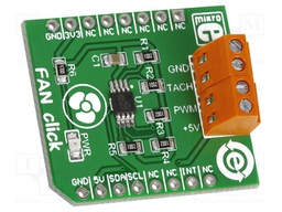 Click board; fan controller; I2C; EMC2301; 3.3/5VDC