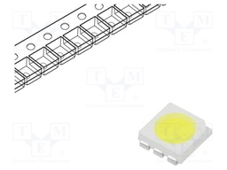 LED; SMD; 5050,PLCC6; white cold; 5850÷12000mcd; 5500-6650K; 70