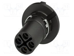 Connector: M12; contact insert; PIN: 4; 630V; straight; THR; S; 12A