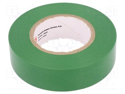 Tape: electrical insulating; W: 19mm; L: 20m; D: 0.15mm; green; 220%