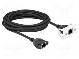 Easy 45; RJ45 socket,both sides; on panel,in housing,push-in