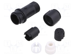 Connector: circular; plug; male; PIN: 4; w/o contacts; for cable