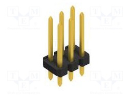 Connector: pin strips; pin header; male; PIN: 6; 2.54mm; THT; 2x3
