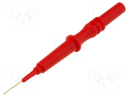 Probe tip; 1A; 600V; red; Socket size: 4mm; Overall len: 93.8mm