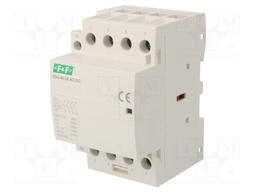 Contactor: 4-pole installation; NO x4; 24VAC; 24VDC; 63A; DIN