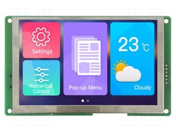 Display: TFT; 4.3"; 480x272; Illumin: LED; 8MBFLASH; RGB; 300cd/m2