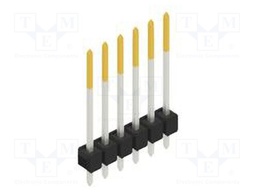 Connector: pin strips; pin header; male; PIN: 6; 2.54mm; THT; 1x6