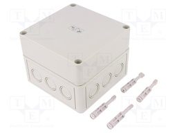 Enclosure: multipurpose; X: 130mm; Y: 130mm; Z: 99mm; TK PS; grey
