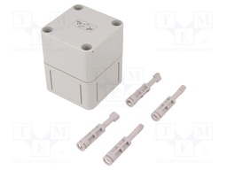 Enclosure: multipurpose; X: 65mm; Y: 65mm; Z: 81mm; TK PS; grey; IP66