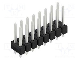 Connector: pin strips; pin header; male; PIN: 16; 2.54mm; THT; 2x8