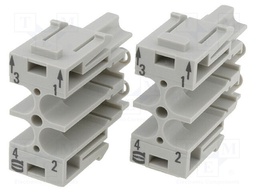 Connector: HAN; module; female; Han Modular SC; UL94V-0; Modules: 1