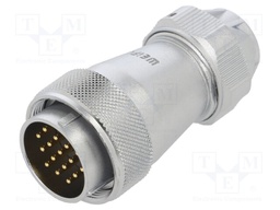 WF28; plug; male; PIN: 16; IP67; 10.5÷12.5mm; 10A; soldering; 500V