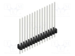 Connector: pin strips; pin header; male; PIN: 15; 1.27mm; THT; 1x15