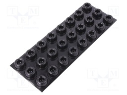 Self-adhesive foot; H: 10.2mm; black; polyurethane; Dim: Ø22.4mm