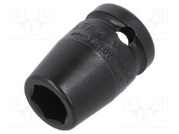 Wrench; hex socket,socket spanner,impact; HEX 13mm; 1/2"; short