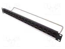 Connector: HDMI; patch panel; RACK; screw; M3; Size: 19",1U