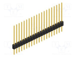Connector: pin strips; pin header; male; PIN: 20; 1.27mm; THT; 1x20