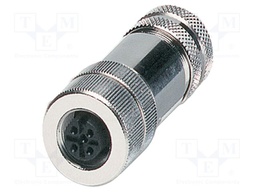 Connector: M12; plug; PIN: 5; 48V; straight; IP67; screw terminal